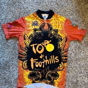 Colorful Tour de Foothills Women’s SM Zip Front Cycling Jersey Rear Pockets